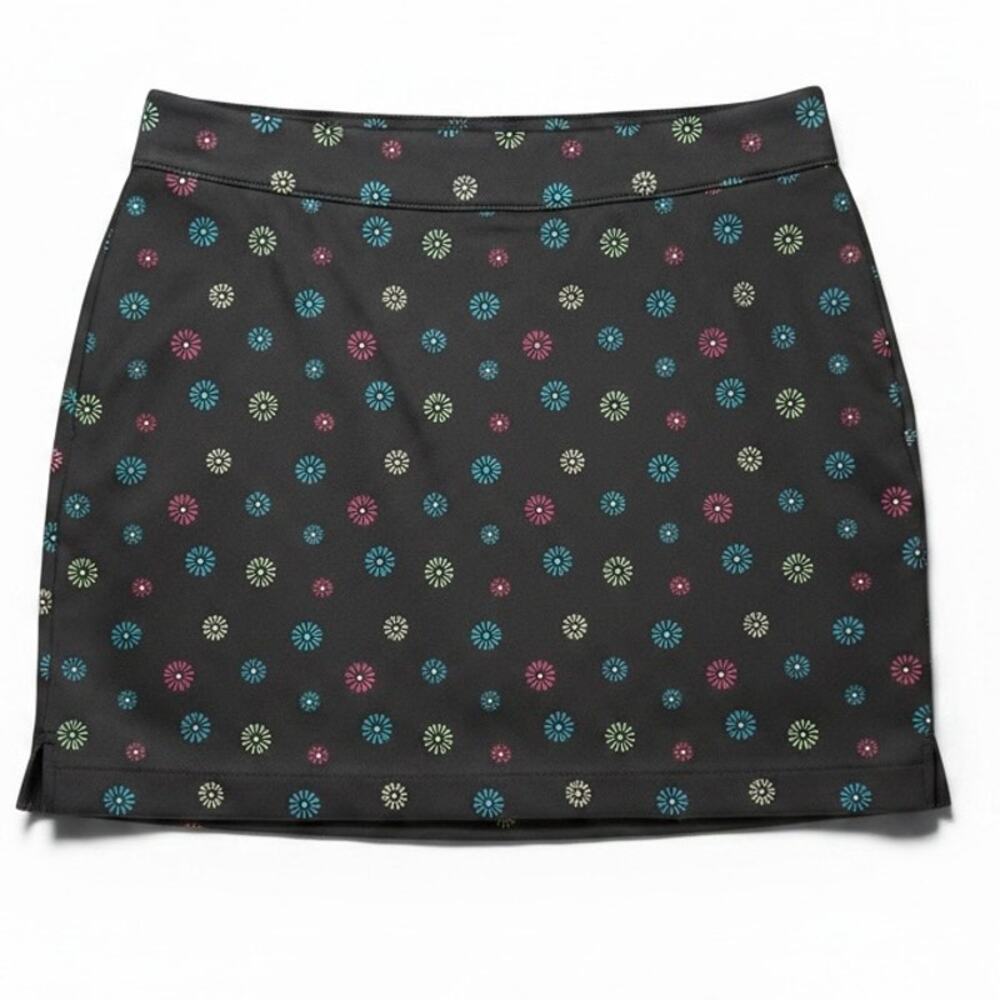 Greg Norman Sz S black and multicolor floral golf athletic skorts pockets | EUC